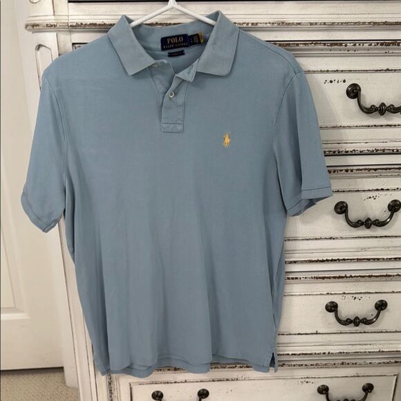 Polo by Ralph Lauren Blue Classic Polo Shirt- 100% cotton- size Lg - Picture 1 of 7